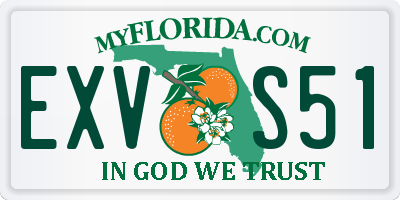 FL license plate EXVS51