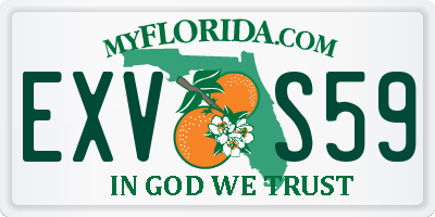 FL license plate EXVS59