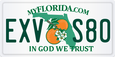 FL license plate EXVS80