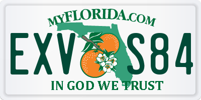 FL license plate EXVS84