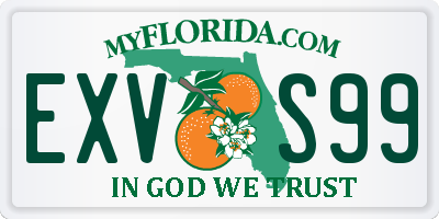 FL license plate EXVS99
