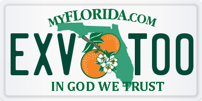 FL license plate EXVT00