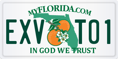 FL license plate EXVT01