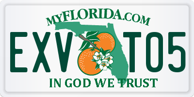 FL license plate EXVT05