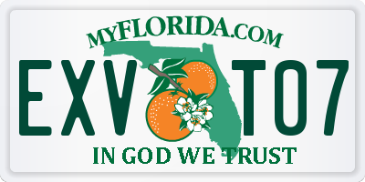 FL license plate EXVT07
