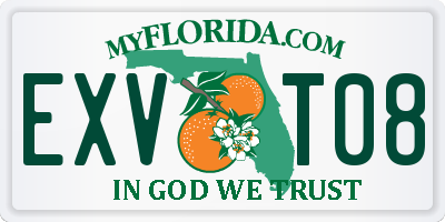 FL license plate EXVT08