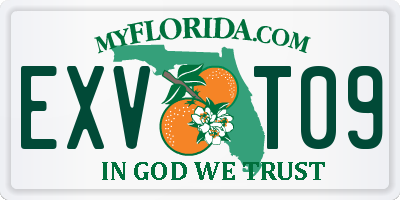 FL license plate EXVT09