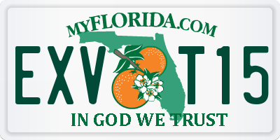 FL license plate EXVT15