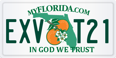 FL license plate EXVT21