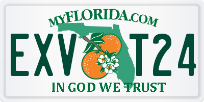 FL license plate EXVT24