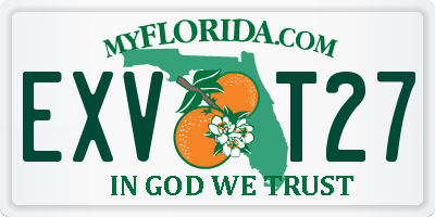 FL license plate EXVT27