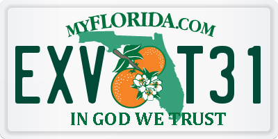 FL license plate EXVT31