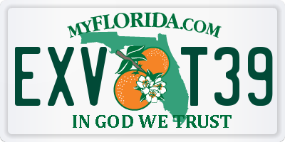 FL license plate EXVT39