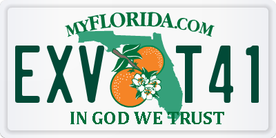 FL license plate EXVT41