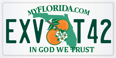 FL license plate EXVT42