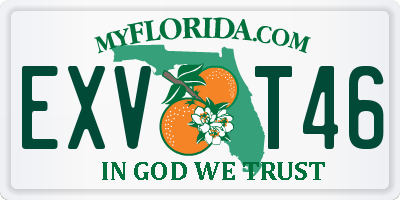 FL license plate EXVT46
