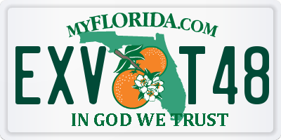 FL license plate EXVT48