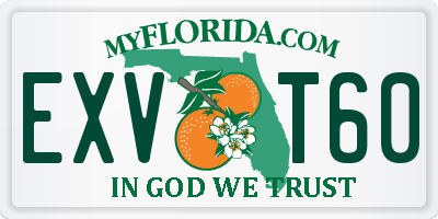 FL license plate EXVT60