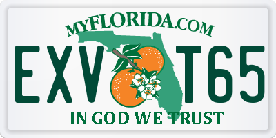 FL license plate EXVT65