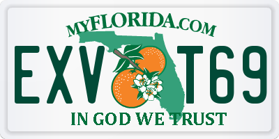 FL license plate EXVT69