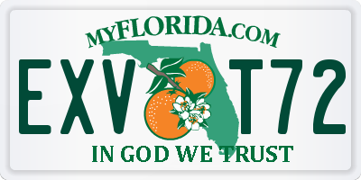 FL license plate EXVT72