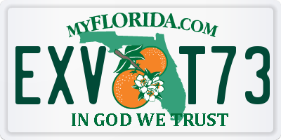 FL license plate EXVT73
