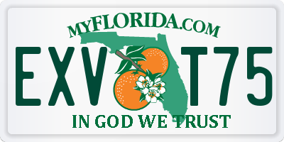 FL license plate EXVT75