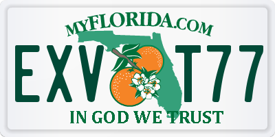 FL license plate EXVT77