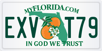 FL license plate EXVT79