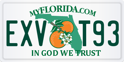 FL license plate EXVT93