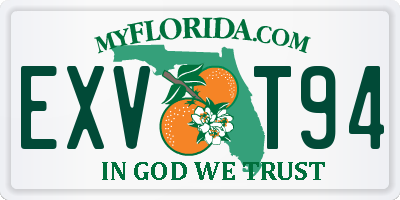 FL license plate EXVT94