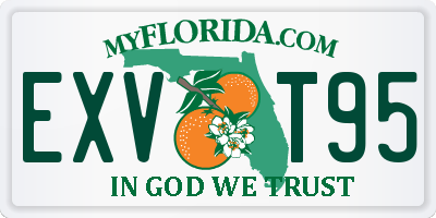 FL license plate EXVT95