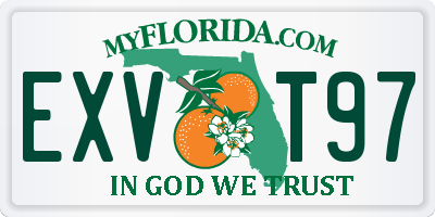 FL license plate EXVT97