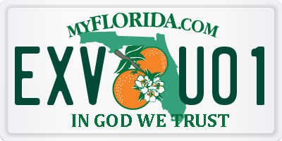 FL license plate EXVU01