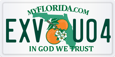 FL license plate EXVU04