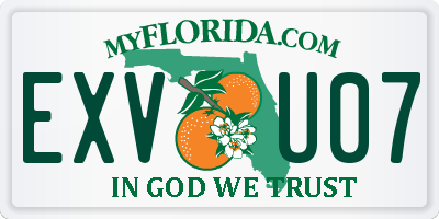 FL license plate EXVU07