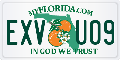 FL license plate EXVU09