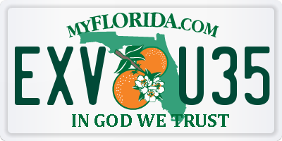 FL license plate EXVU35