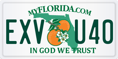 FL license plate EXVU40