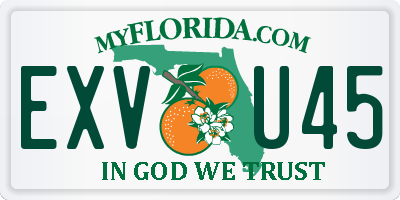 FL license plate EXVU45