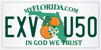 FL license plate EXVU50