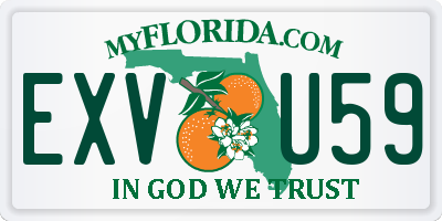 FL license plate EXVU59