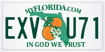 FL license plate EXVU71