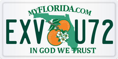 FL license plate EXVU72