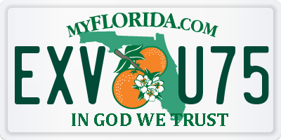 FL license plate EXVU75