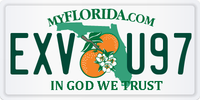 FL license plate EXVU97