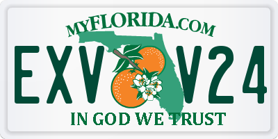FL license plate EXVV24