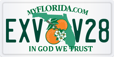 FL license plate EXVV28