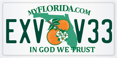 FL license plate EXVV33