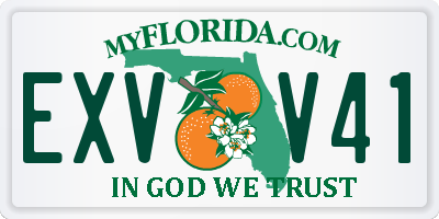 FL license plate EXVV41